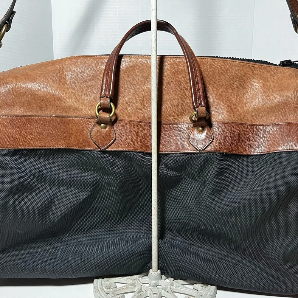 GLASER DESIGNS SAN FRANCISCO LEATHER and NYLON STADIUM Bag
